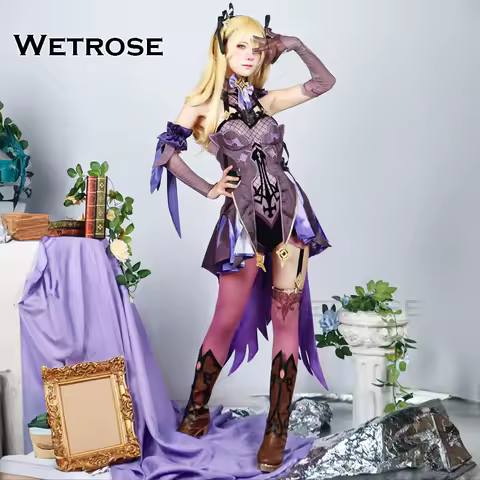 【Wetrose】In Stock Fischl Cosplay Costume Genshin Impact Prinzessin der Verurteilung Фишль Fishl' Full Set Anime Game Halloween