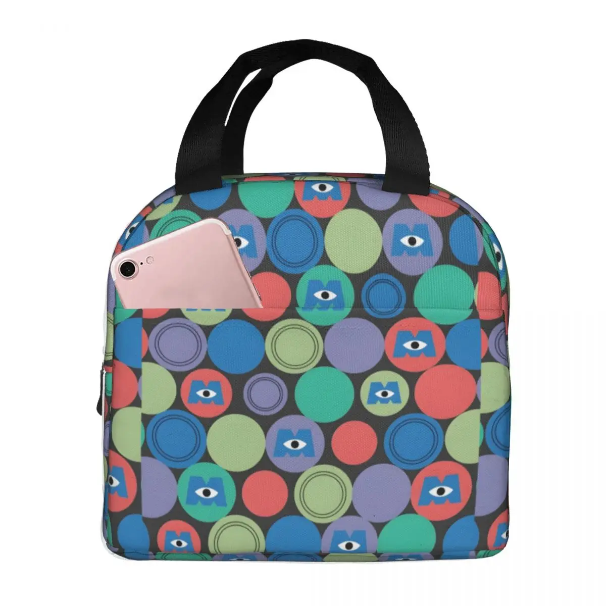 

Children's School Pattern Large Capacity Thickened Handheld Disney Monsters Lunch Food Box Girl Kid Food Container