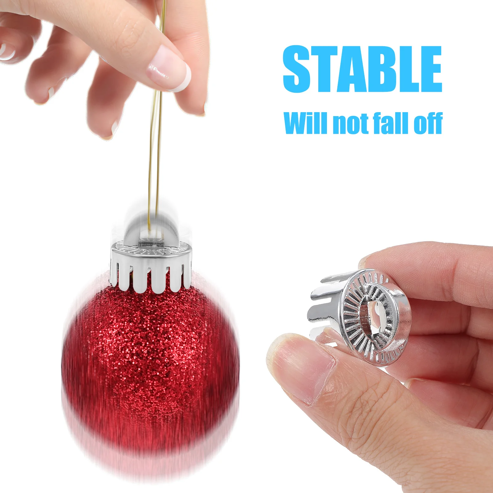 

10Pcs Decorative Ball Components Premium Plastic Covers for Christmas Hanging Balls Simple Installation Elegant Finish for Party