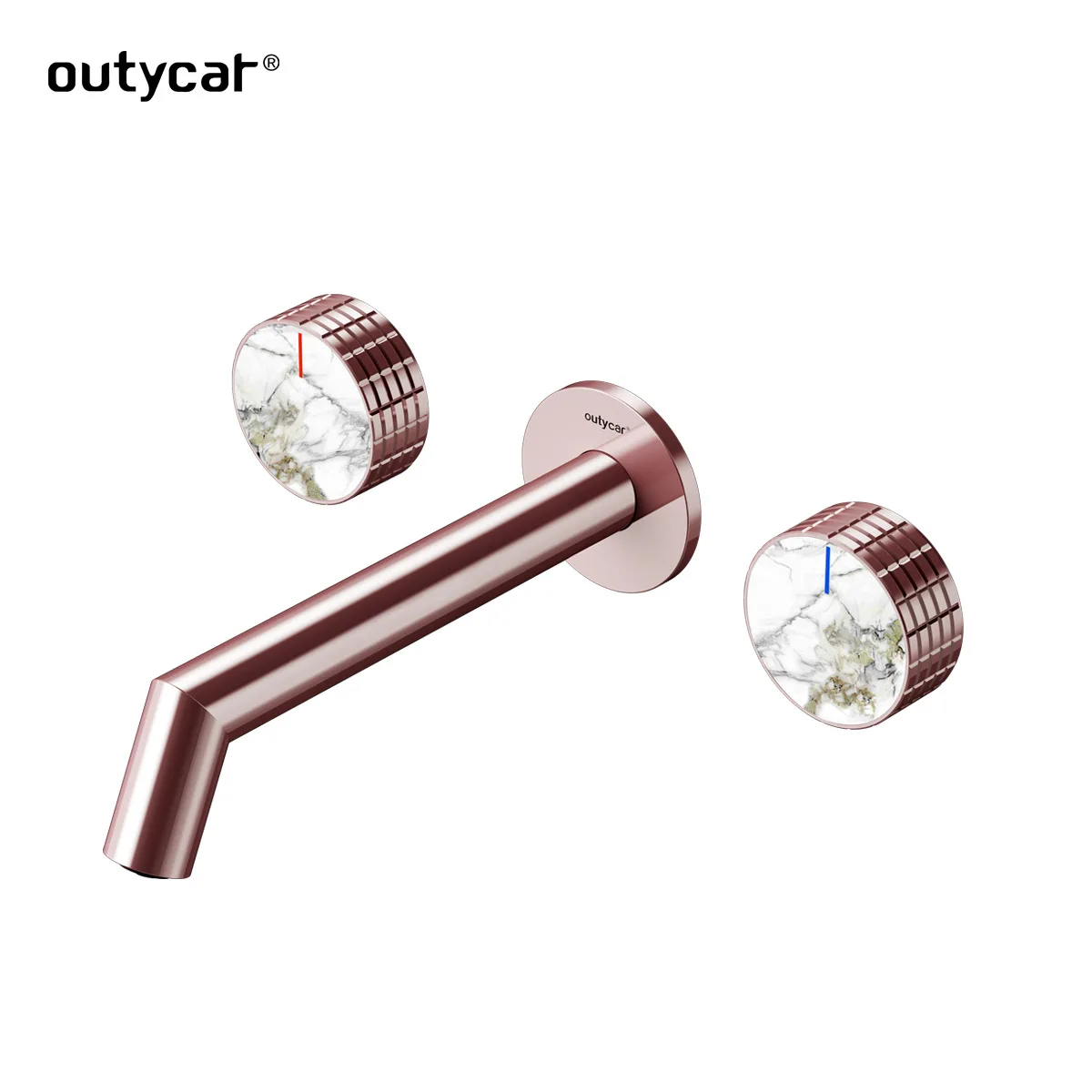 Top Quality Brass Wall Mounted Bathroom sink faucet Luxury Modern Design lavabo Faucet Hot Cold Water copper Basin mixer Tap