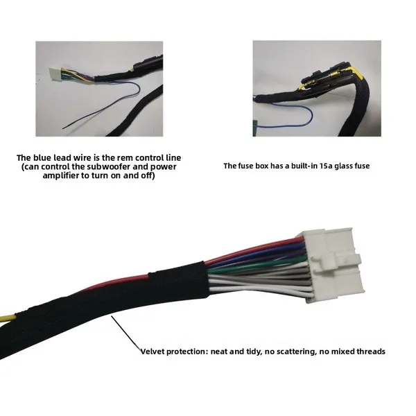 For Volkswagen/Audi/BMW/Ford/Renault/Porsche/Buick/Peugeot DSP Amplifier Male And Female Plug Modification Connection Cable