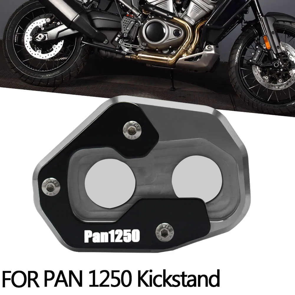 Motorcycle Accessories Kickstand Extension Plate Foot Side Stand Enlarge Pad for Pan America 1250 2021 Grey