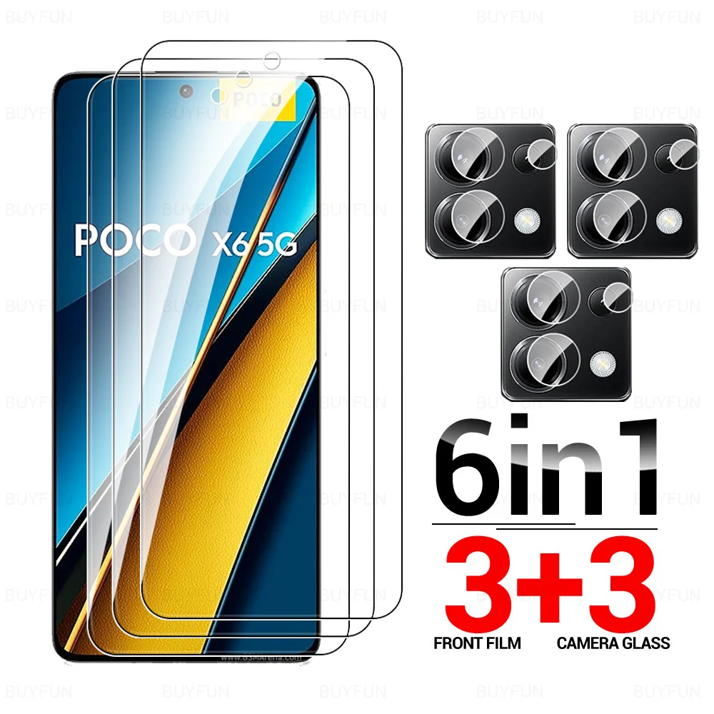 6in1 Camera Glass For Poco X6 5G Lens Tempered Glass Poxo Poko X 6 6X Pocco Little X6Pro PocoX6 Pro PocoX6Pro Screen Protectors