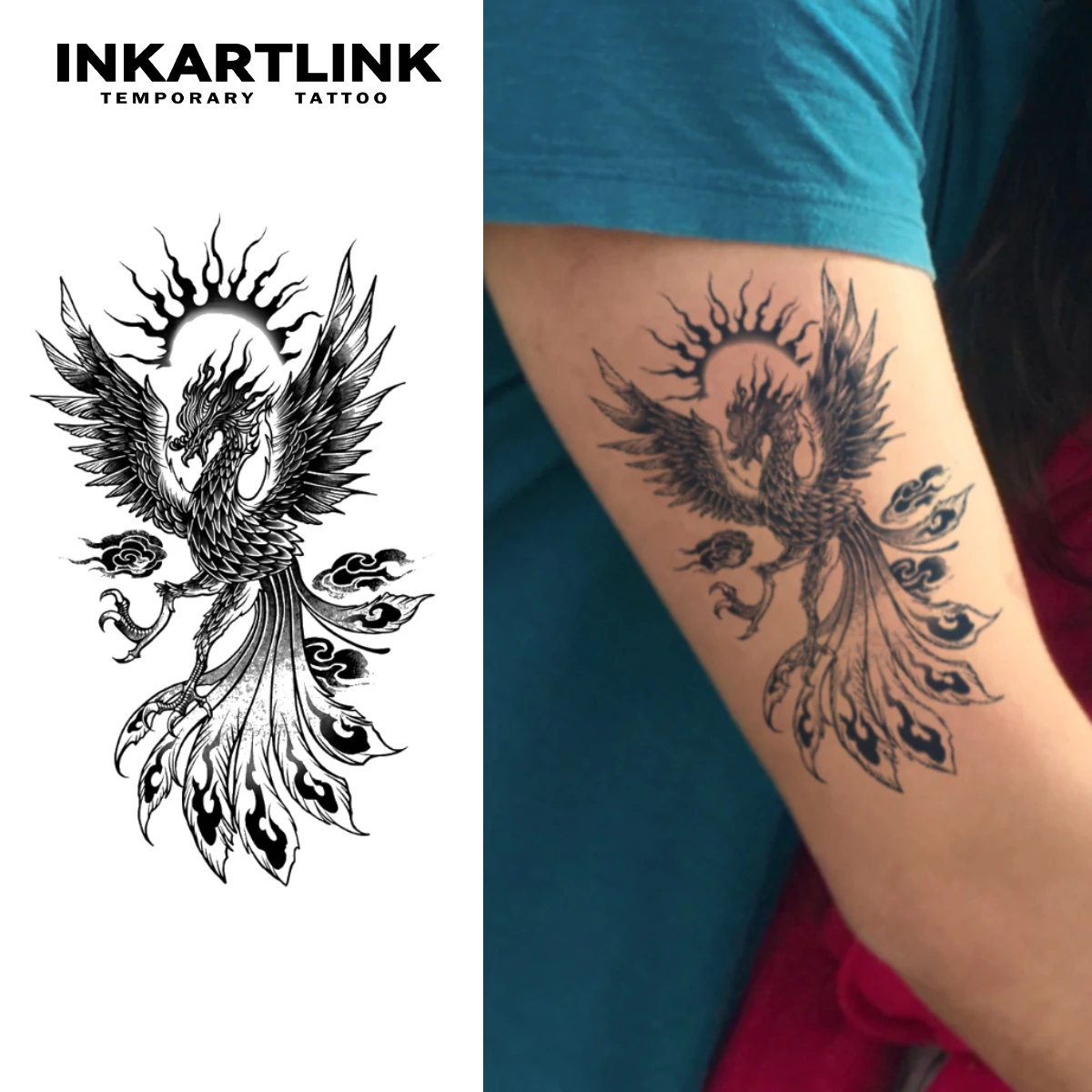 Tatuaje Fenix Hombre - Tatuajes Temporales - AliExpress