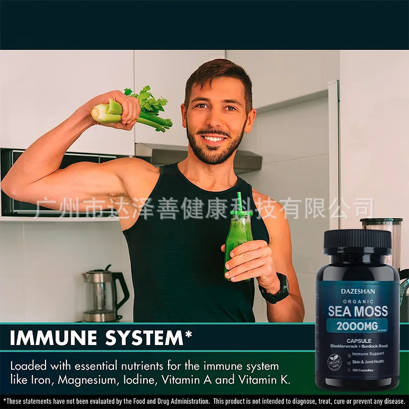 Ireland sea moss capsule Irish seaweed capsule zinc potassium magnesium seaweed capsule 85 minerals