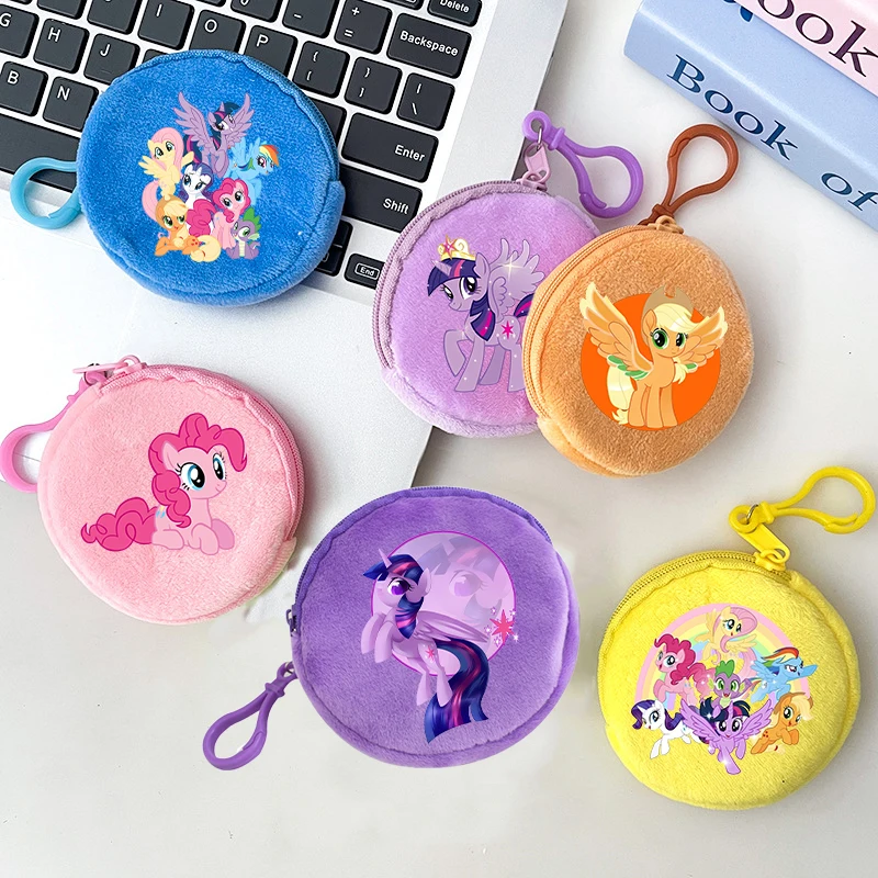 Мини-кошелек My Little Ponys, брелок для ключей, детский милый кошелек с единорогом, детская школьная дорожная сумка для денег, подвеска, сумка для наушников, подарок
