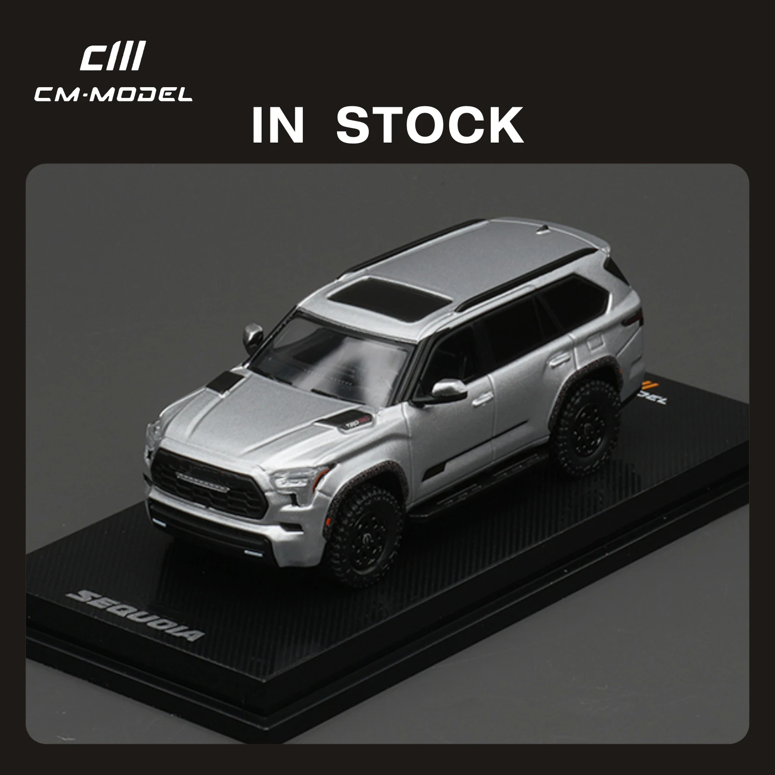 

CM в наличии 1:64 Sequoia XK80 TRD Pro серебристо-серый литой под давлением диорама модель автомобиля коллекция игрушек