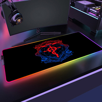RGB Gamer Keyboard Xxl Mouse Pad Big Anime Fullmetal Alchemist LED Glowing Mause Mats Rubber Gaming Computer Mousepads 900x400