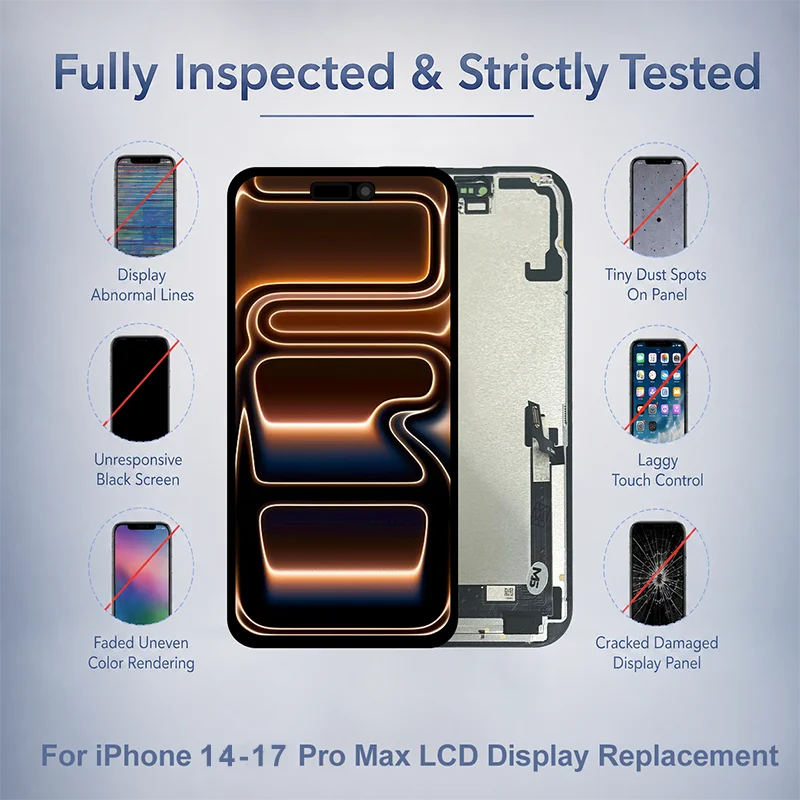 AAA+++ OLED For iPhone 14 15 16 17 LCD Touch Screen Digitizer Assembly For 14 15 Pro 16 Plus 17 Pro Max Incell Replacement Parts image 6