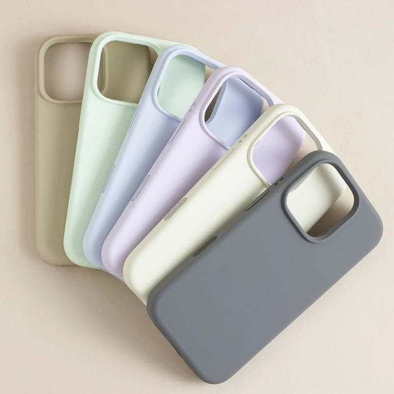 Original Active Touch Camera Button Phone Case for iphone 16 pro max Pro Plus Solid Color Liquid Silicone Skin Feel soft Cover