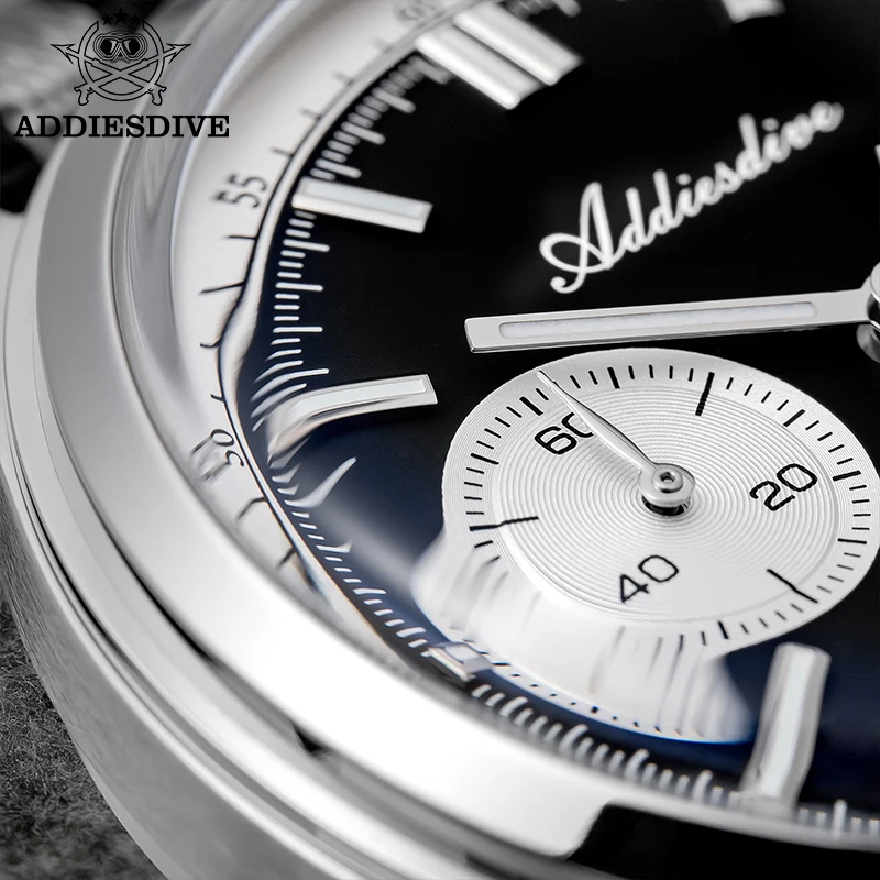 

ADDIESDIVE Panda Quartz Watches Bubble Mirror Glass Chronograph Watch For Men AR Coating BGW9 Luminous Luxury NEW Man Wristwatch