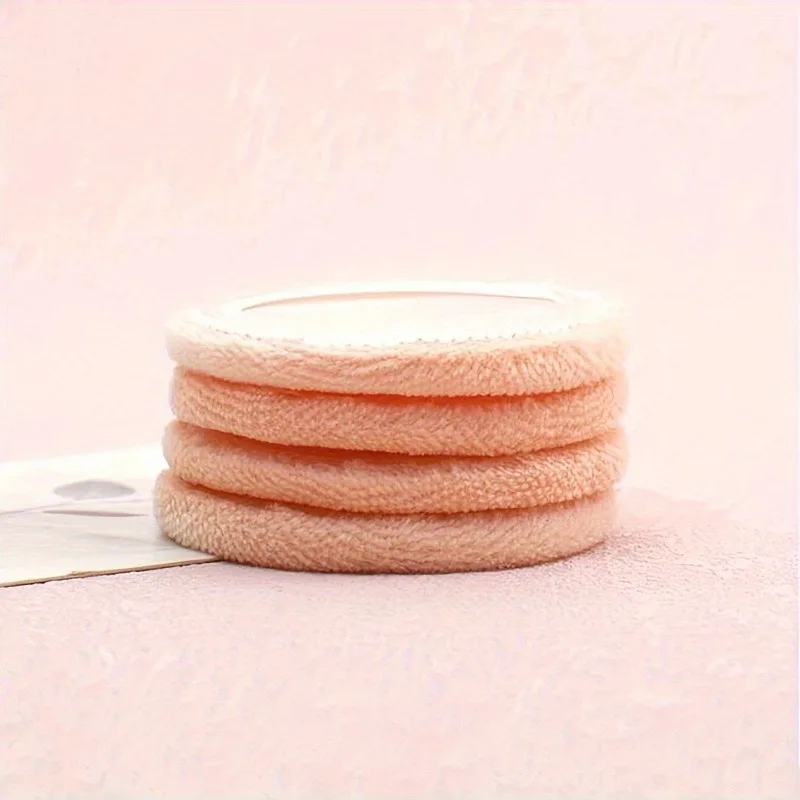 5 個ルースパウダーメイクアップパウダースエードパフ植毛ルースパウダーパフハニーパウダーパフドライパウダーメイクアップ