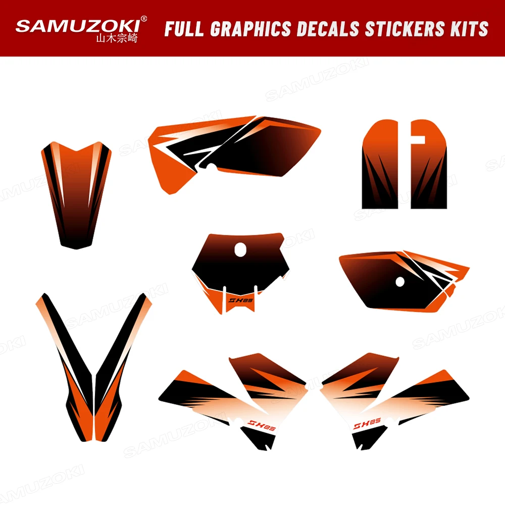 

Motorcycle Fairings Full Set Graphics Background Decal Stickers Fit for SX85 SX 85 2006 2007 2008 2009 2010 2011 2012