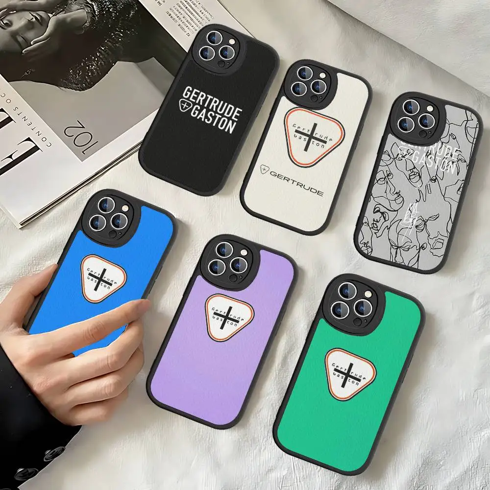

New Fashion G-Gertrudes Phone Case For IPhone 16 15 14 13 12 11 Pro Max Plus 16E Soft Leather Cover