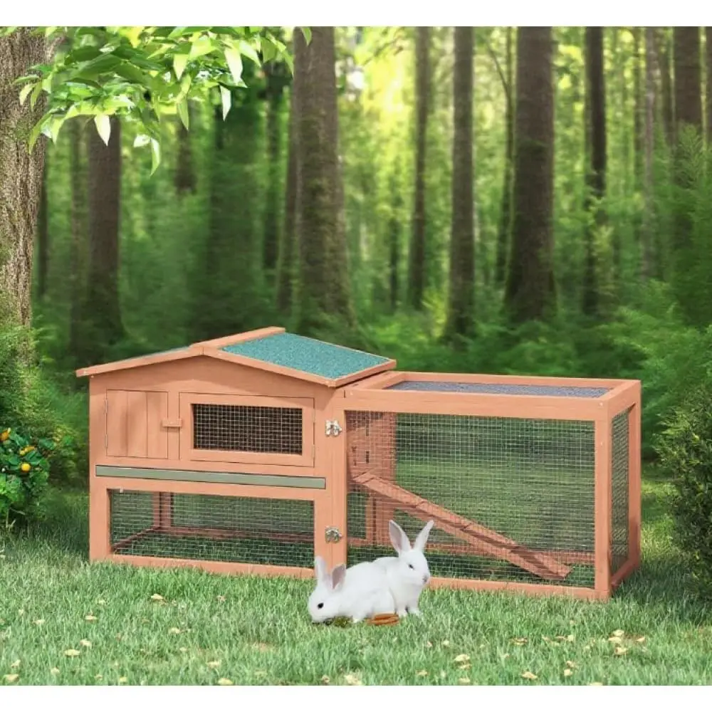 

Курятник из натурального дерева с металлическим бегом для 6-10 птиц, открытый корпус для птицы с жердонами и хранилищем