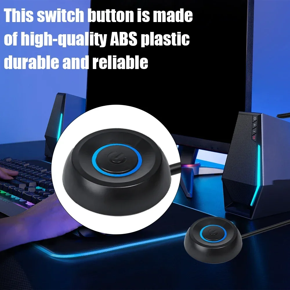 1.8m LED Lights Computer Desktop Switch PC Motherboard External Start ON OFF Power Button Extension Cable Home Office Supplies