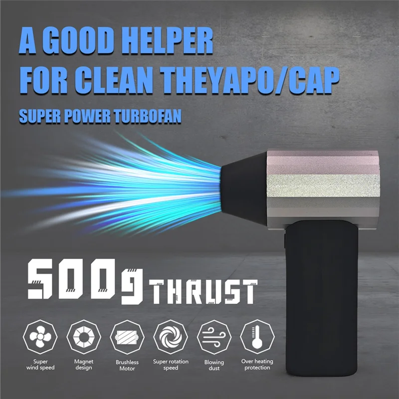 

AY14 -X20 40MM 110000RPM Turbo Fan 30W Two-Way Fast Charging Violent Fan Leaf Blower Car Wash Turbo Jet Fan