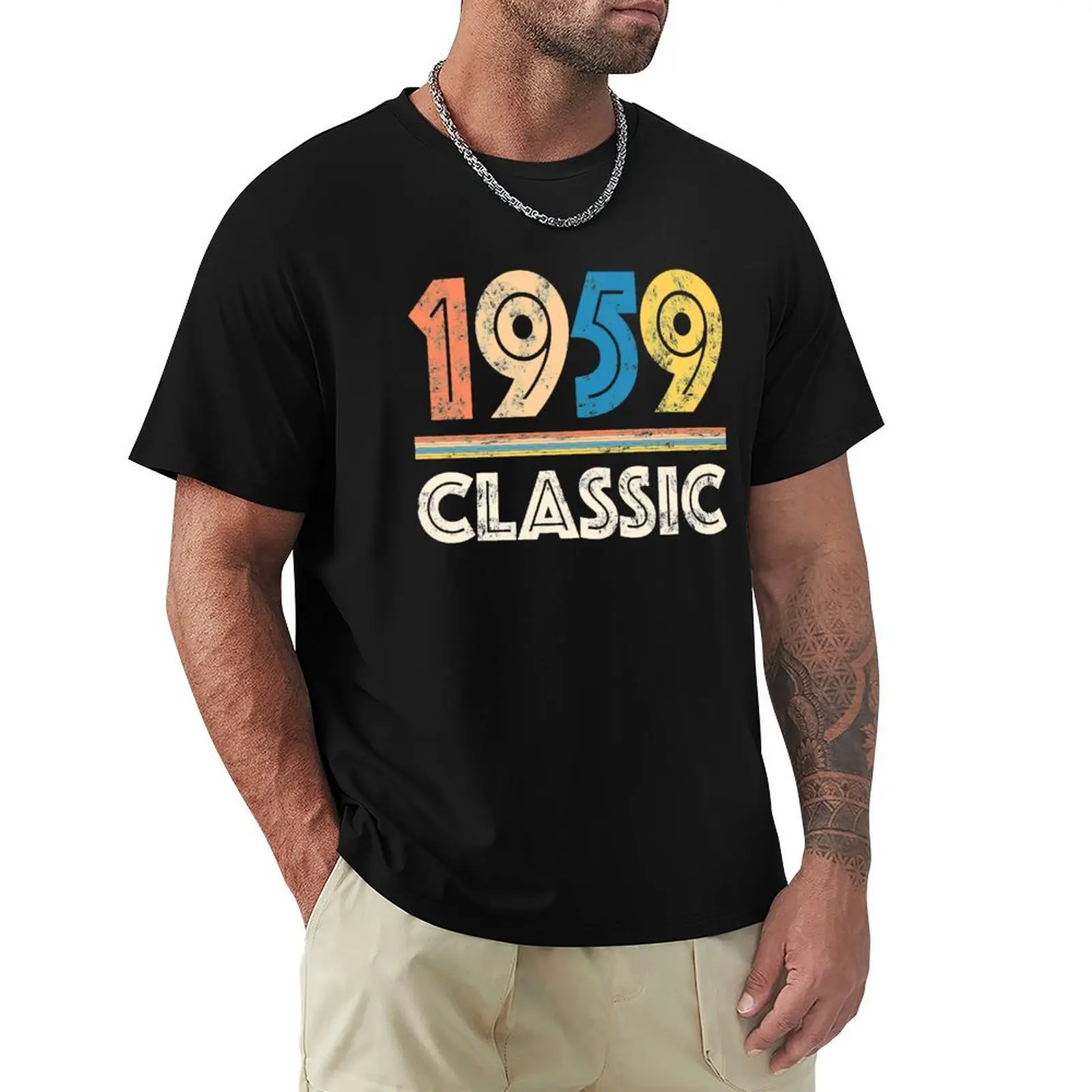 

Vintage RETRO 1959 birthday T-Shirt anime stuff summer tops funny gifts mens graphic t-shirts pack