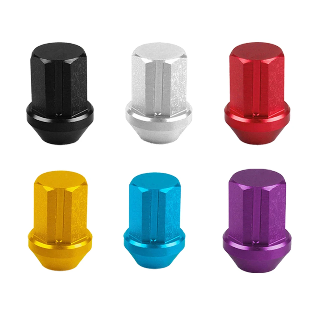 

20PCS 35MM Wheel Lock Nuts Aluminum Alloy Lightweight Lug Nut Wheels Locking Fittings Racing Automobile Repair Black