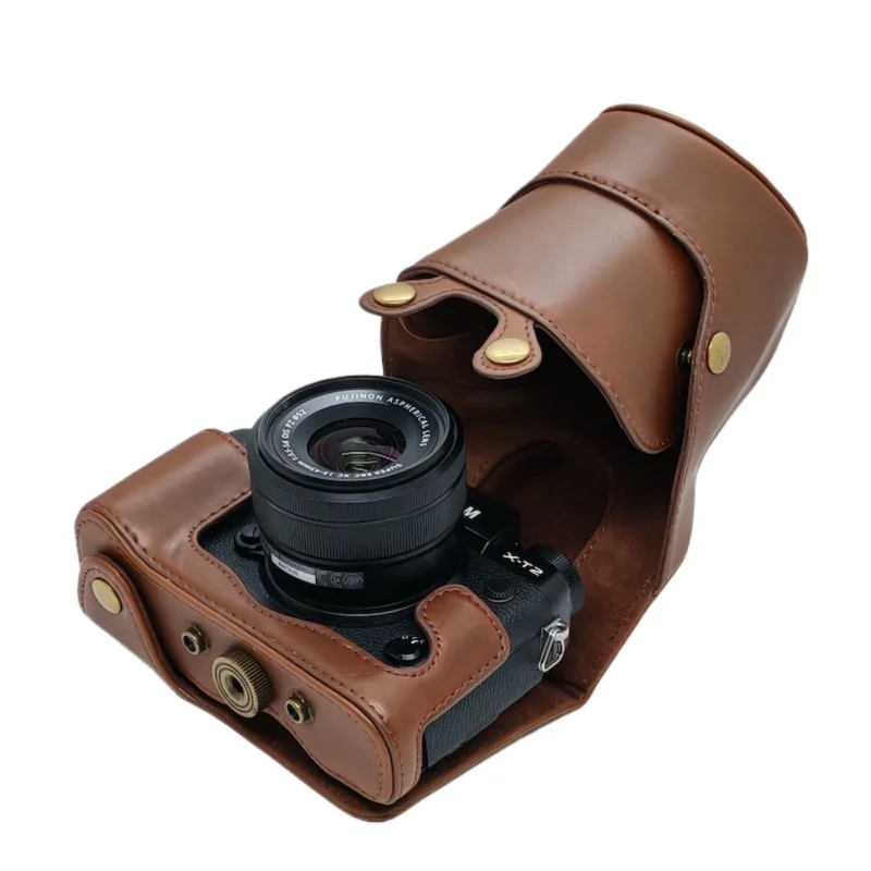PU Leather Video Camera Case Bag Cover For Fujifilm XT2 XT-2 XT3 XT-3 Camera with Shoulder strap