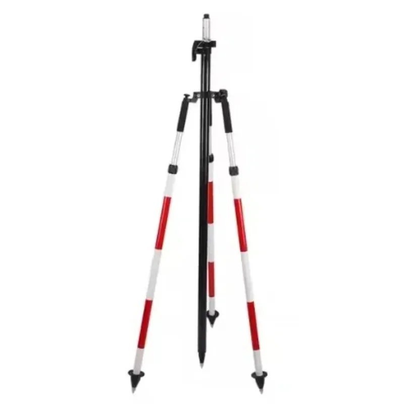

【From China】Surveyor's Triangle Surveying Instrument Prism Pole Tripod 1 Set Aluminum,Reddish White High Stability,Conveniently