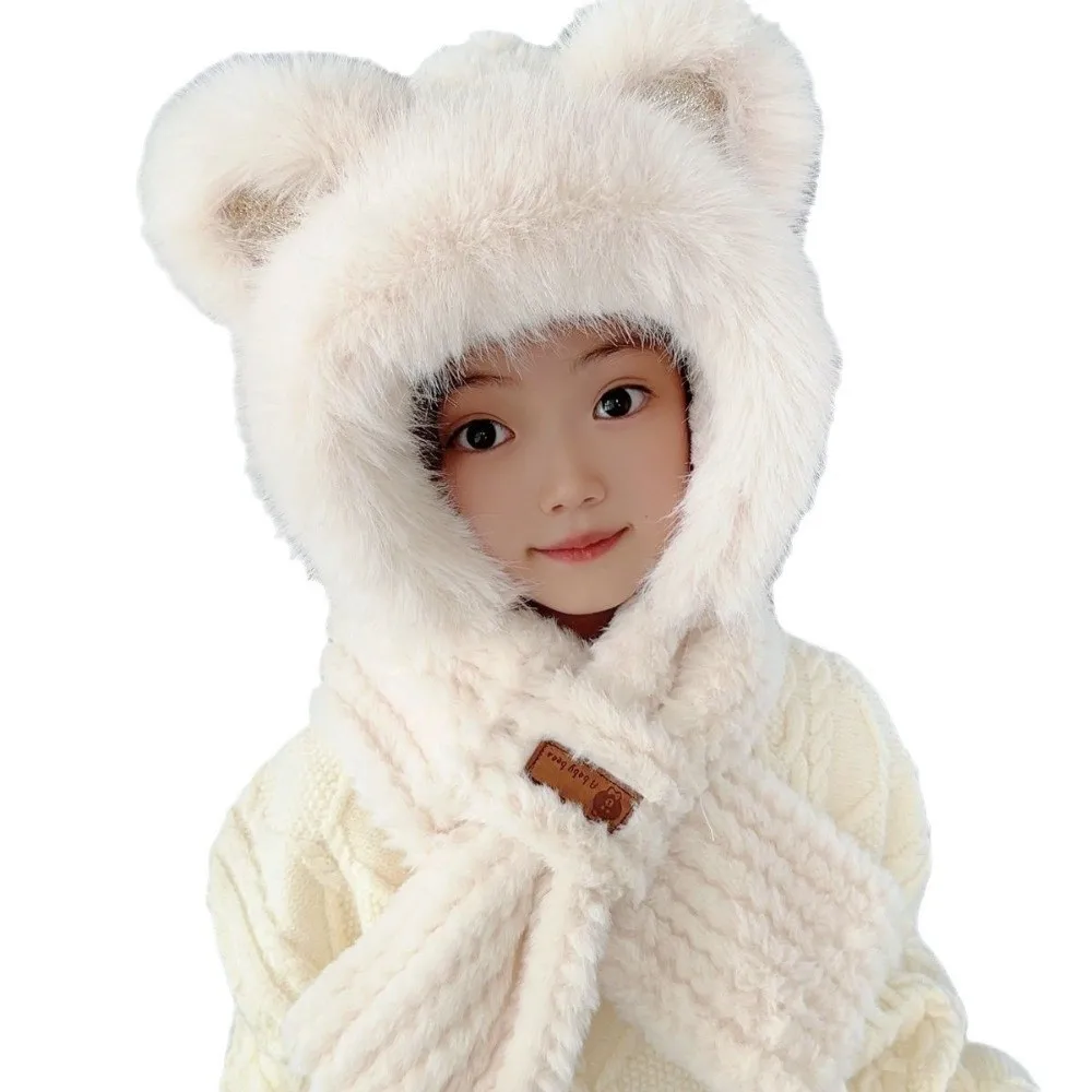 مجموعة وشاح قبعة متكاملة جديدة دافئة مقاومة للبرودة لتدفئة الرقبة ومضادة للرياح من 2 إلى 12 سنة