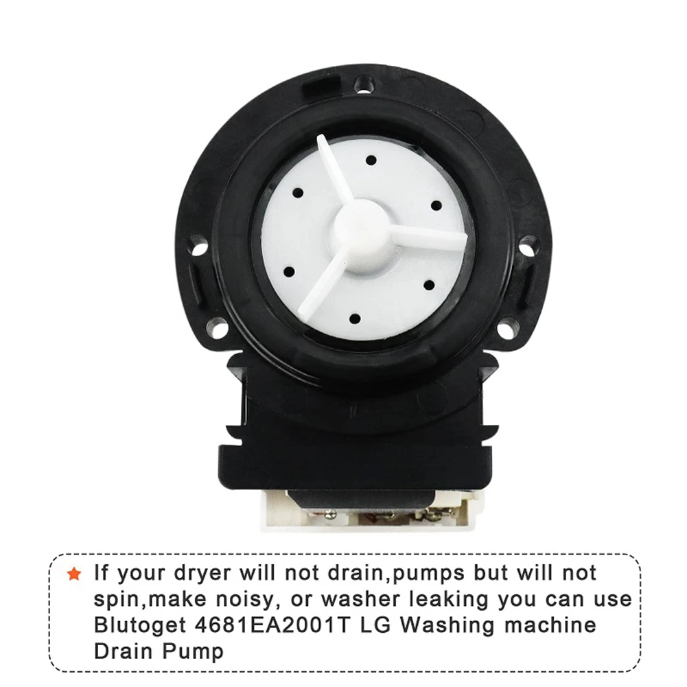 Bomba de desagüe para lavadora FGGS-4681EA2001T compatible con Ken-More y reemplaza a AP5328388, 4681EA1007G, 2003273, 4681EA1007D, WM3670HWA