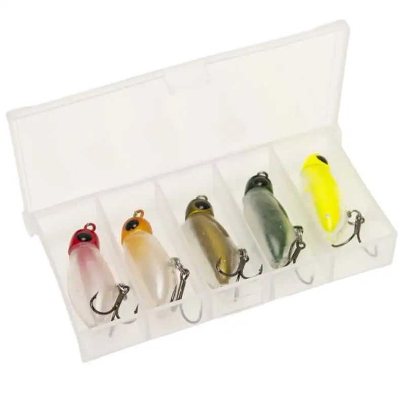

Fly Fishing Bait 5 Pieces Realistic Fish Lures With Hook Pencil Fishing Gear With Tackle Box Silent Floating Swimbait For Bass &