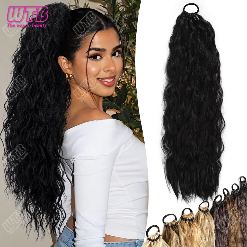 

Synthetic braided wig 24 inch Corn perm curly hair ponytail braided wig daily wear curly ponytail