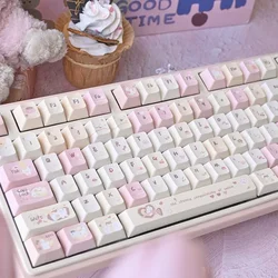MAIMOOO Karami Keycap Five-Sided Thermal Sublimation PBT Material Cherry Profile Pink Cute Keycaps for Mechanical Keyboard Gifts