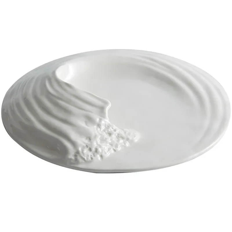 Creativity Hailang Stereoscopic Ceramic Tableware Special-shaped Western Food Flat Plate High-grade Cold Dishes Set In The Hotel
