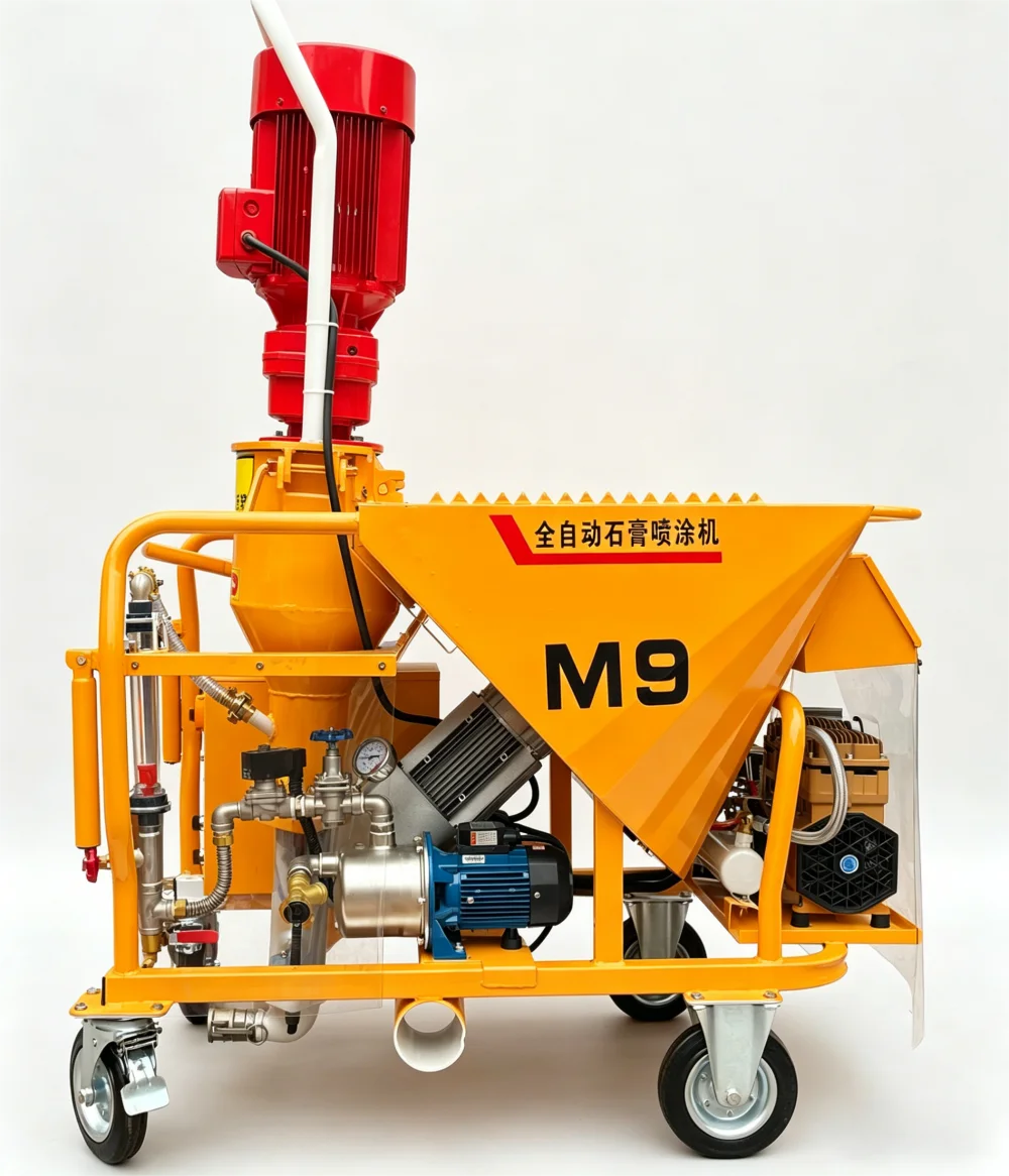 Integrated Gypsum Plaster Sprayer Wall Mortar Mixing Spraying All-in-one Machine