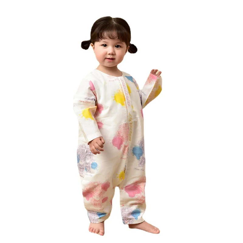 Hxl Baby Sleeping Bag Thin Split Leg Gauze Children's Anti-Kick Quilt Newborn Four Seasons Universal