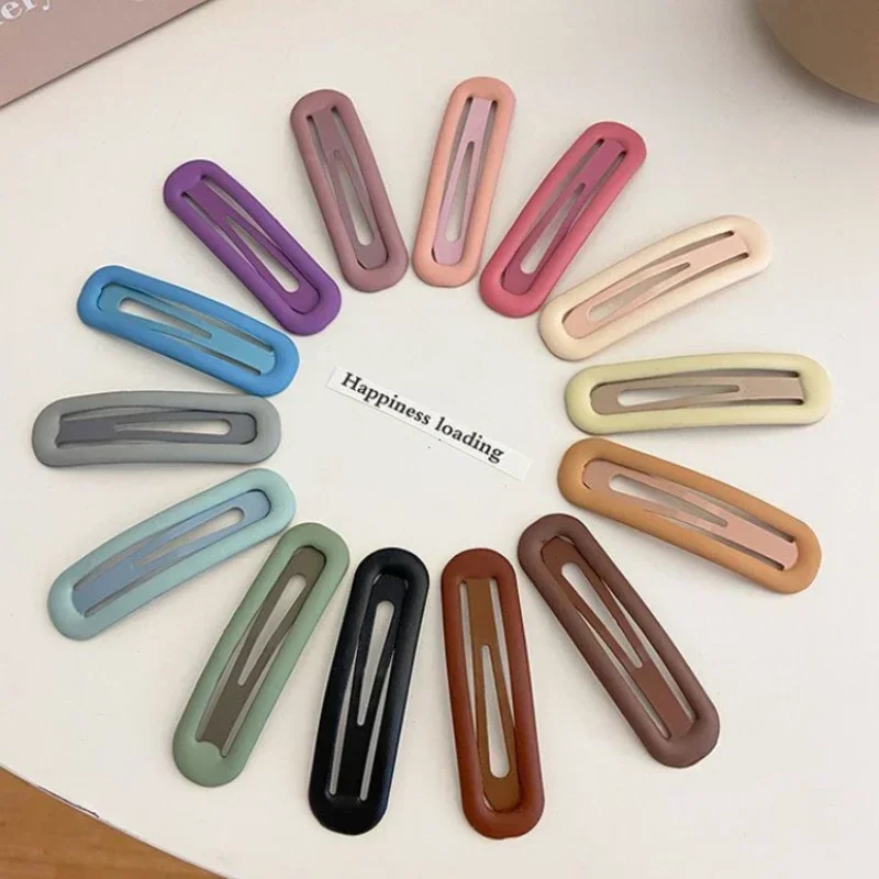 6pc Fashion Practical Versatile Morandi Color BB Hairpin Hair Side Clips for Girls Women Kids Childs Ladies Hair Accessories