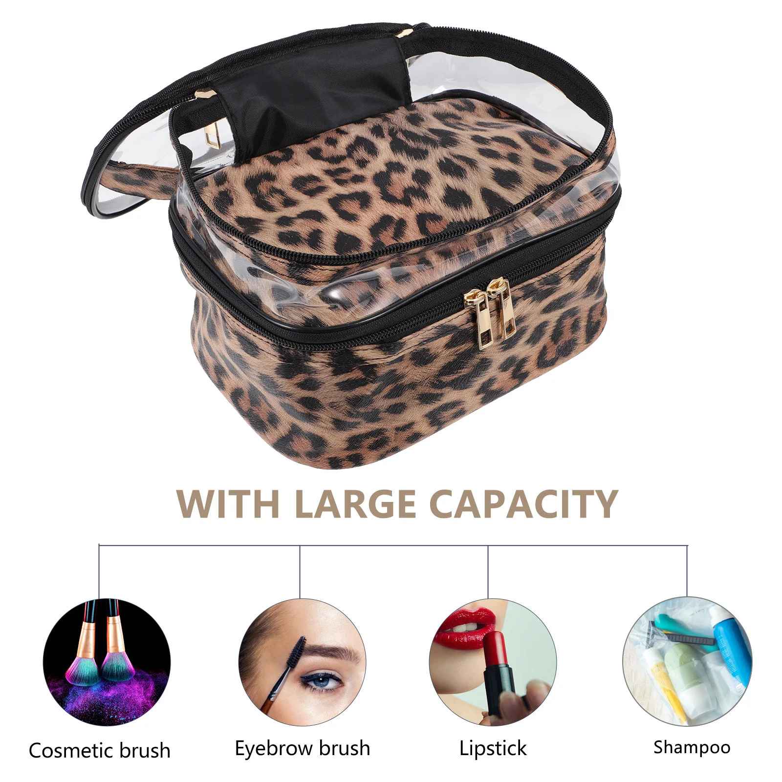 

Bag Toiletries and Cosmetics Multifunctional Travel Makeup High Capacity Brush Case No Lining Storage