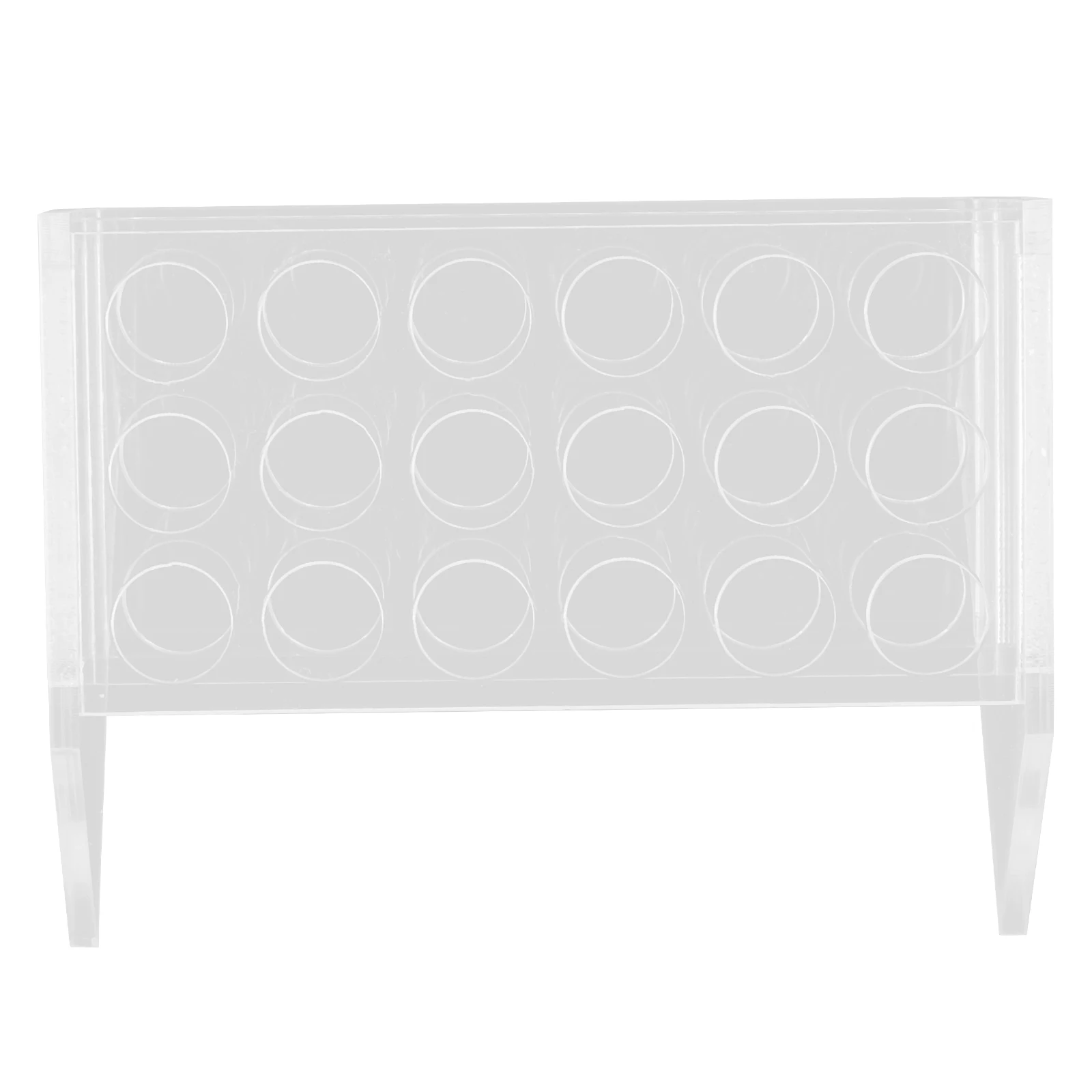 

18-Well Rack Stand Clear Slanted Test Tube Display Storage Organizer Supply Specimen Tube Holder Rack