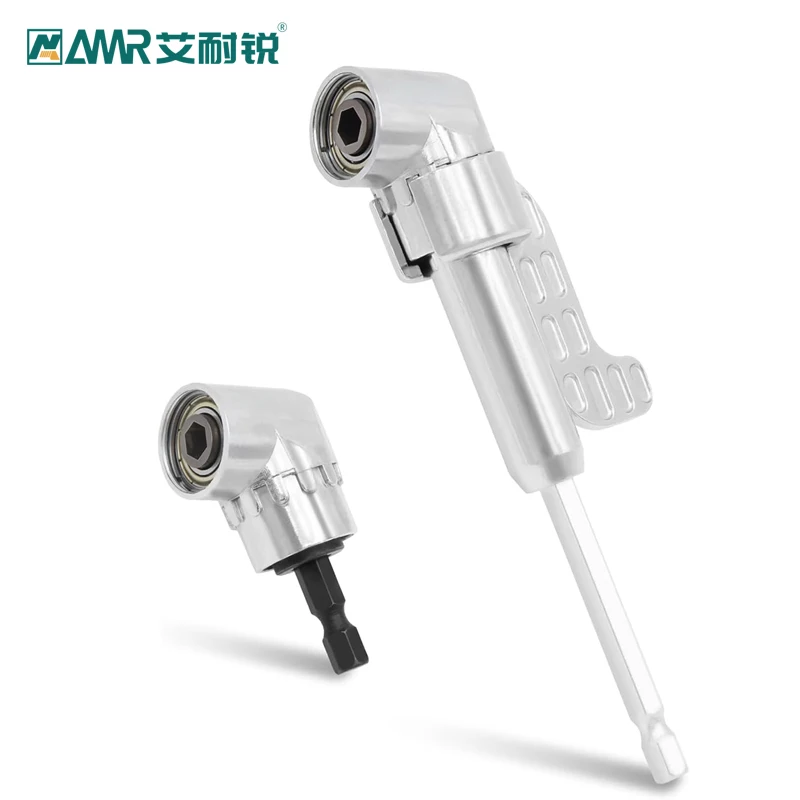 AMR 105° Right Angle Drill Adapter CR-V Steel Magnetic Bit Holder for Tight Spaces 1/4
