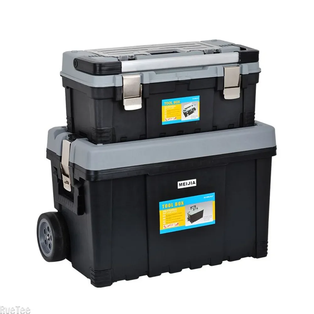 Large Tool Box Thickened Tools Household Multifunctional Storage Portable Trolley Car Electrician Maintenance Plastic Box