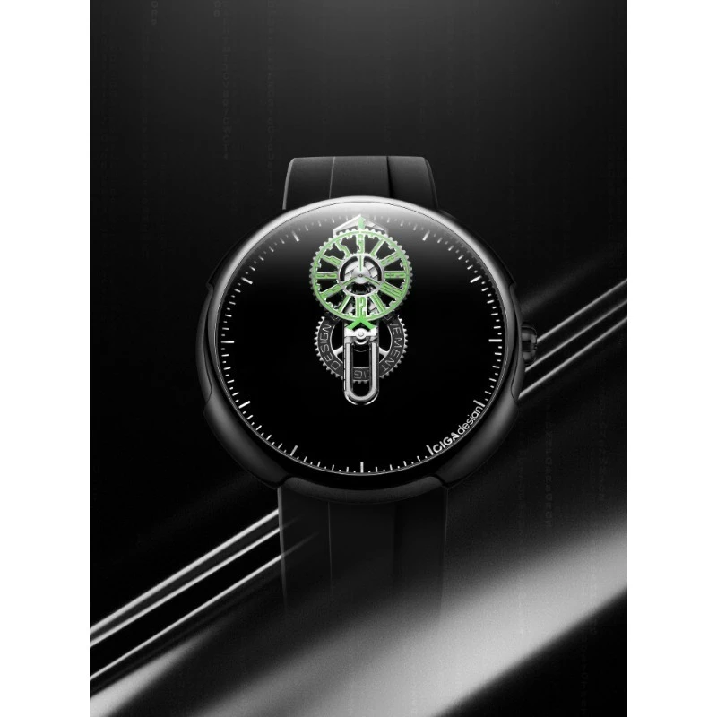 88888-Time Code Mechanical Watch Roaming Hour Special Reading Time Men's Watch
