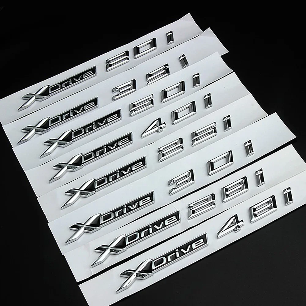 Car Body Trunk Emblem Sticker Xdrive 18i 20i 23i 25i 28i 30i 35i 40i 45i 48i 50i 55i Badge for BMW E90 F39 E46 E60 F10 X3 X5 X6