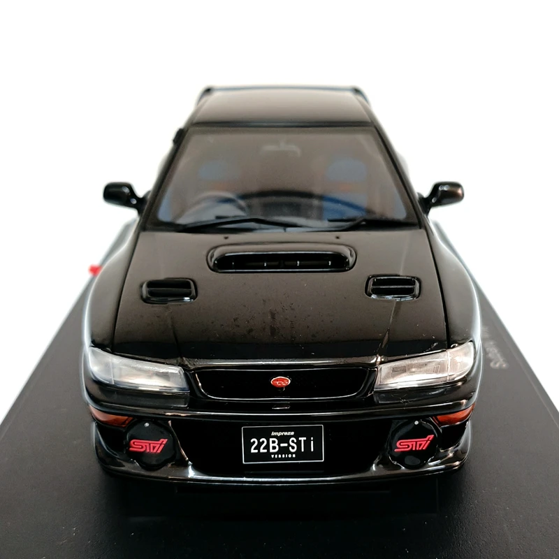 Auotoart 1:18 Impreza 22B STI Black JDM Alloy Fully Open Simulation Limited Edition Metal Static Car Model Toy Gift