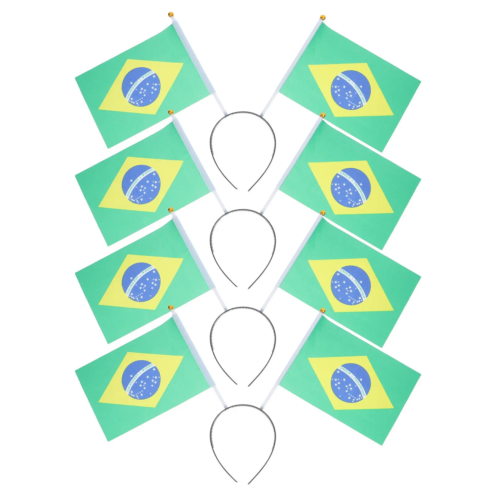 

8 Styles Flag Hair Bands Fan Scarves for International Sports Celebration Themed Party Decorations Unisex