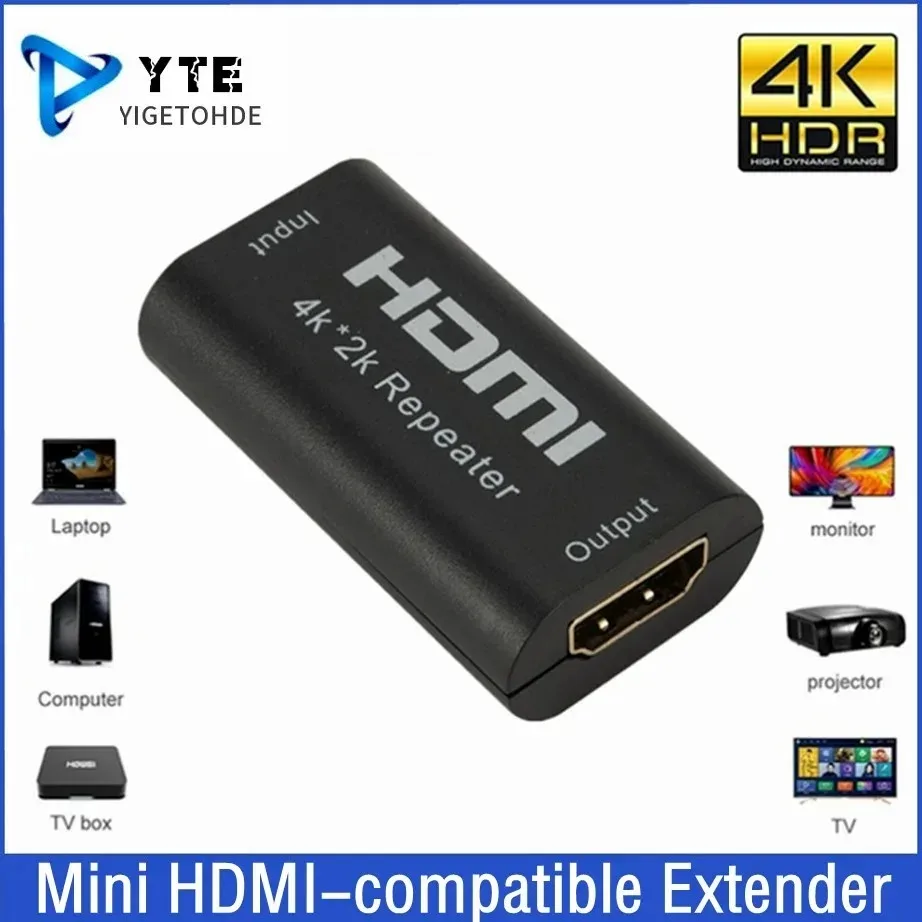 

Mini 4K x 2K HDMI-compatible Extender Repeater Up to 40M V1.4 3D 1080P HD Adapter Signal Amplifier Booster Over Signal HD TV DVD