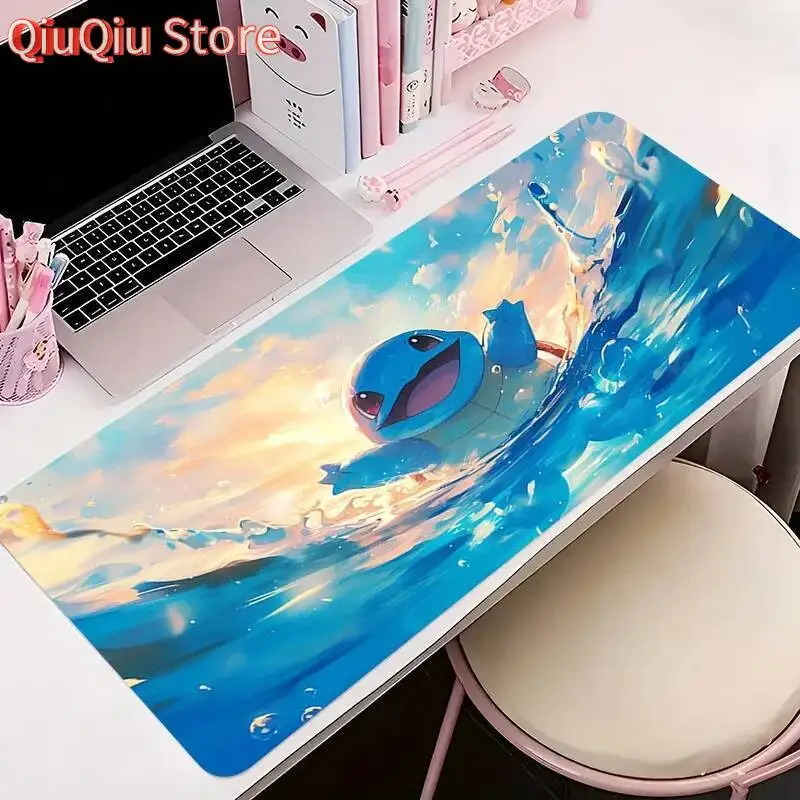

New Mouse Pad Larger XXL 90x40 Speed Mini Pc Computer Keyboard Pads Desk Mat P-pokemon Squirtle Gaming Accessories Home Mousepad