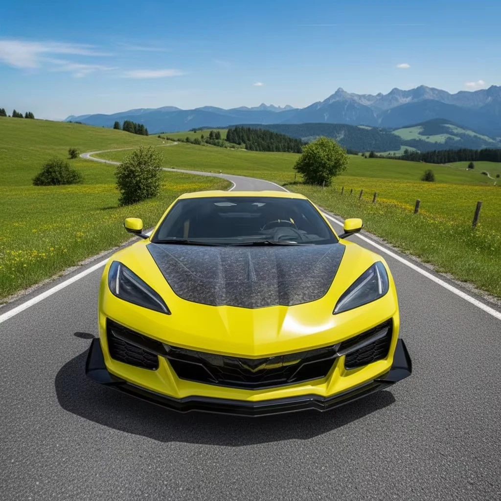 Carbon Fiber Hood for Chevrolet Corvette C8 Real Carbon Fiber Hood V1 V2 ZR1 Style