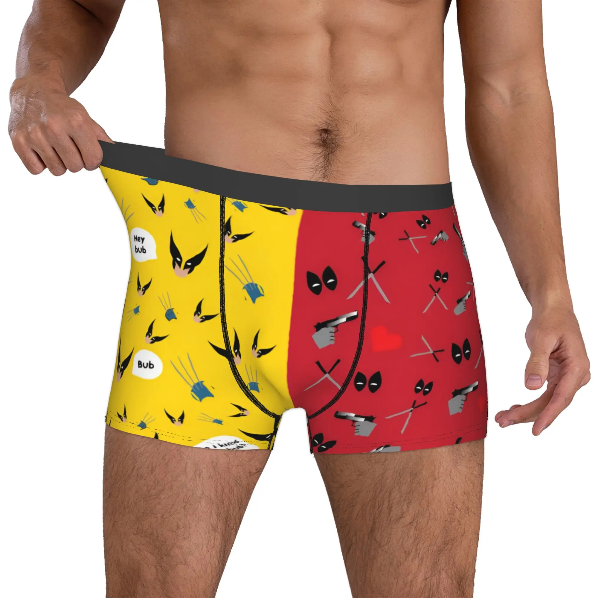 

Customized W-Wolverine Art Wallpaper Underwear Male Printed Boxer Briefs Shorts Panties Soft Underpants