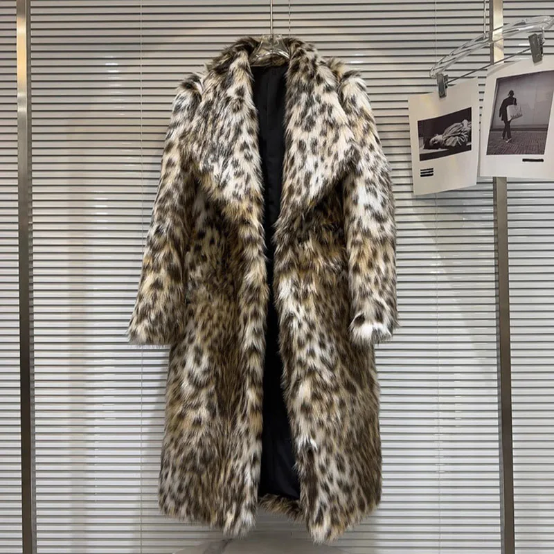 Solid Color Fashion Warm Coat Fur Coat 2025 New Winter Warm High-Quality Temperament Leisure Elegant Lapel Women's Fur Coat H581
