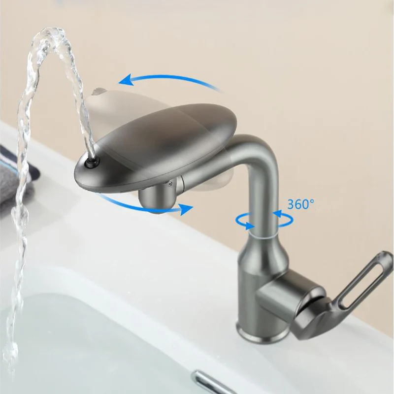 Bathroom Universal Rain Waterfall Hot and Cold Four-speed Faucet Kitchen Multifunctional Home Bathroom Wash Basin Faucet