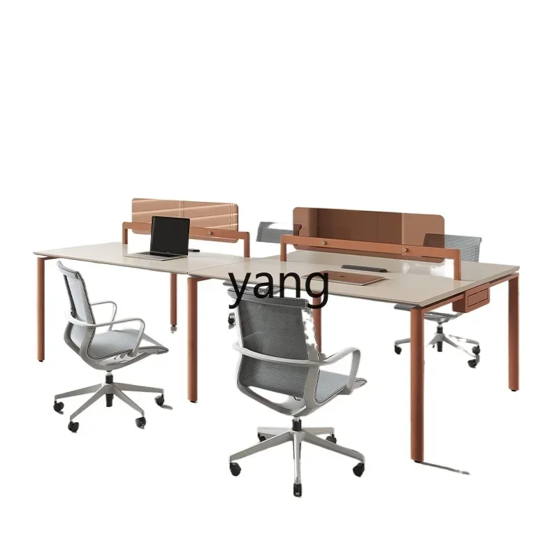 

CX staff office desk and chair combination 4 4 6 people simple modern office desk booth