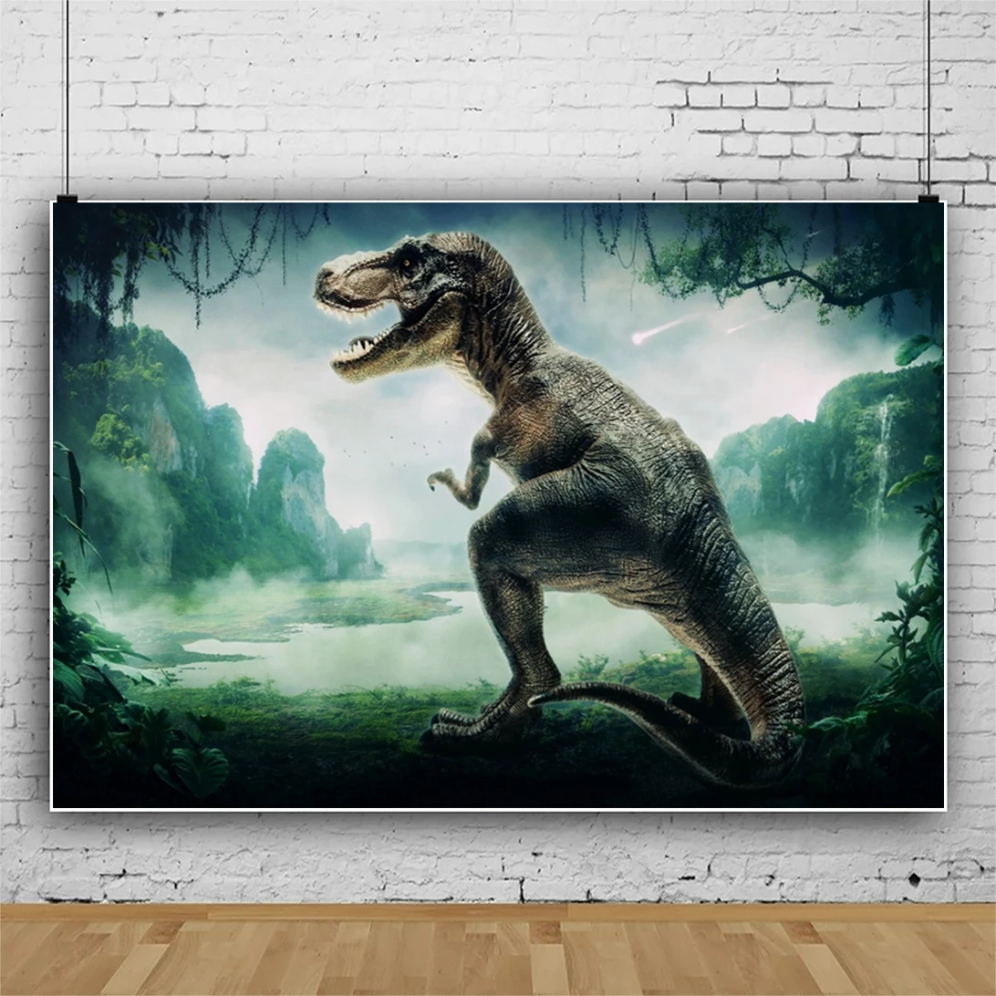 

Dinosaur Wild Jungle Theme Kids Birthday Party Photo Background Decoration Baby Shower Farm Forest Animals Birthday Backdrop